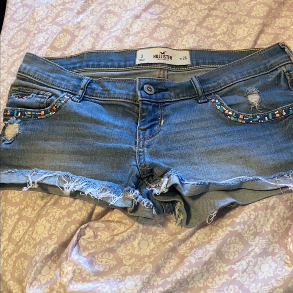 Size 3 Hollister bling jean shorts